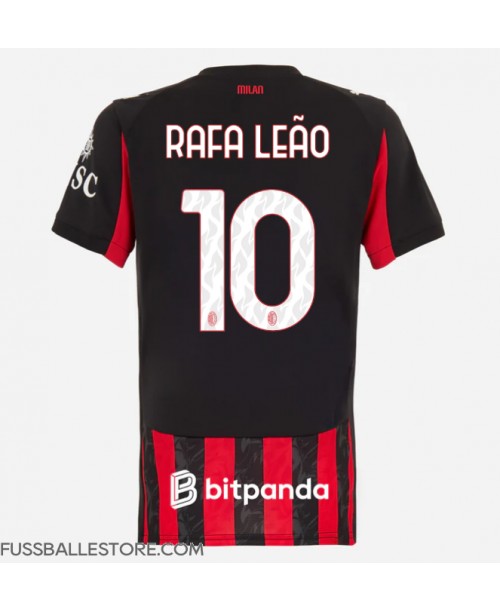Günstige AC Milan Rafael Leao #10 Heimtrikot Damen 2025-26 Kurzarm Günstige AC Milan Rafael Leao #10 Heimtrikot Damen 2025-26 Kurzarm